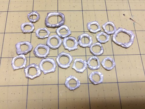 Judy Larson's Argentium Silver Scrap Chain - , Contemporary Wire Jewelry, Making Chain, Chain Making , Butane Torch, Soldering, Solder, Making your own 14 gauge jump rings